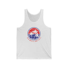 Load image into Gallery viewer, Red White and Chill Unisex Jersey Tank