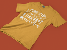 Load image into Gallery viewer, Pumpkin Kisses And Harvest Wishes Shirt | Autumn T-Shirt | Pumpkin Fall Harvest Shirt | Fall T-Shirt | Unisex Cotton Tee