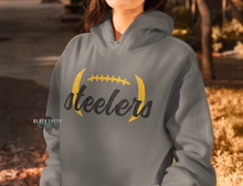 Load image into Gallery viewer, Pittsburg Steelers Football II Tailgate II Vintage Script Logo Racerback Tank Top