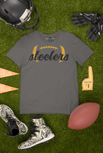 Load image into Gallery viewer, Pittsburg Steelers Football II Tailgate II Vintage Script Logo Racerback Tank Top