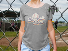 Load image into Gallery viewer, Baseball Mom Vintage Retro 70s Inspired T-Shirt