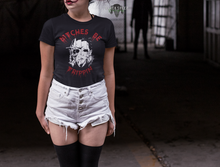 Load image into Gallery viewer, Bloody Bitches Be Trippin Horror Movie Faces Graphic T-Shirt