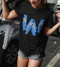 Load image into Gallery viewer, WK9WW W x 3 with Sleeve Logo Black T-Shirt